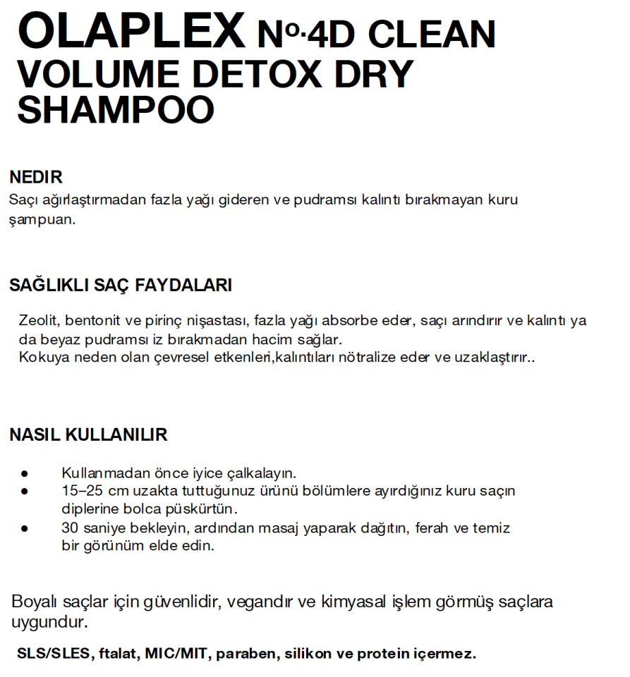 OLAPLEX No.4D CLEAN VOLUME DETOX DRY SHAMPOO