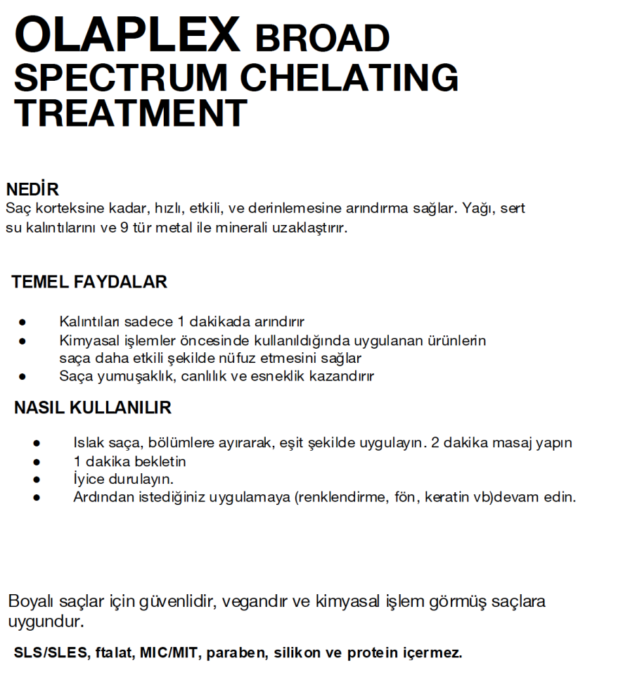 OLAPLEX BROAD SPECTRUM CHELATING TREATMENT