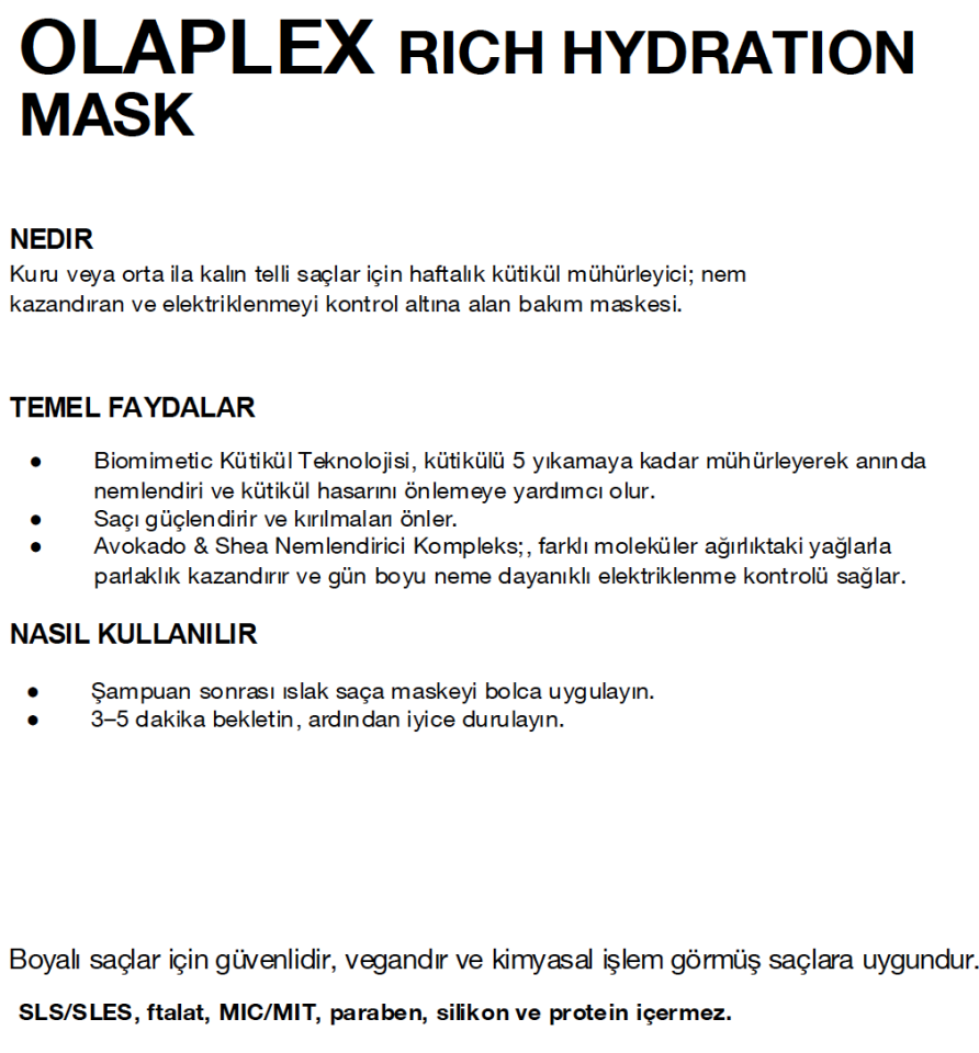 OLAPLEX RICH HYDRATION MASK